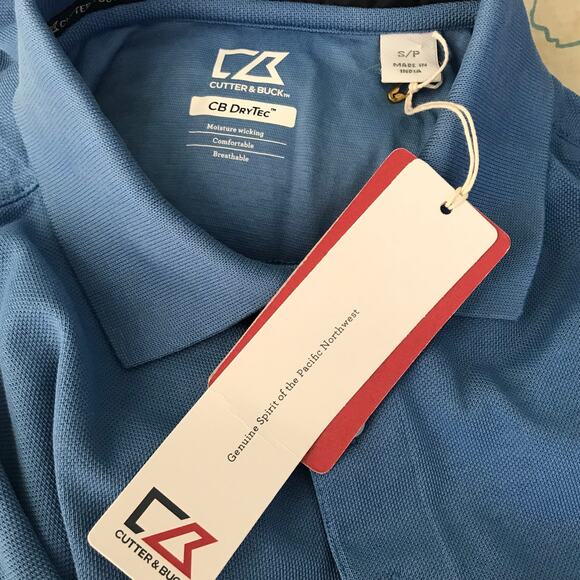 Cutter Buck Shirt Mens Small Polo Dry Tec Wicking Performance Active Performance - Picture 9 of 10